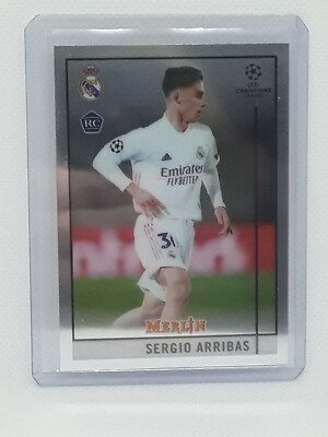 Sergio Arriba 2020-2021 Topps Merlin Chrome UCL Soccer - #37 RC - Real Madrid