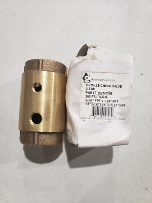 American Granby - 800 Series Double Tap Check Vavle - 1 1/4 - WOG - CVT1252B