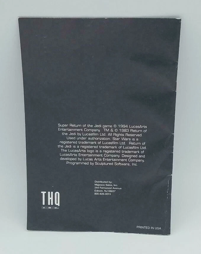 Super Star Wars Return of the Jedi SNES Super Nintendo solo manual - Imagen 3 de 4