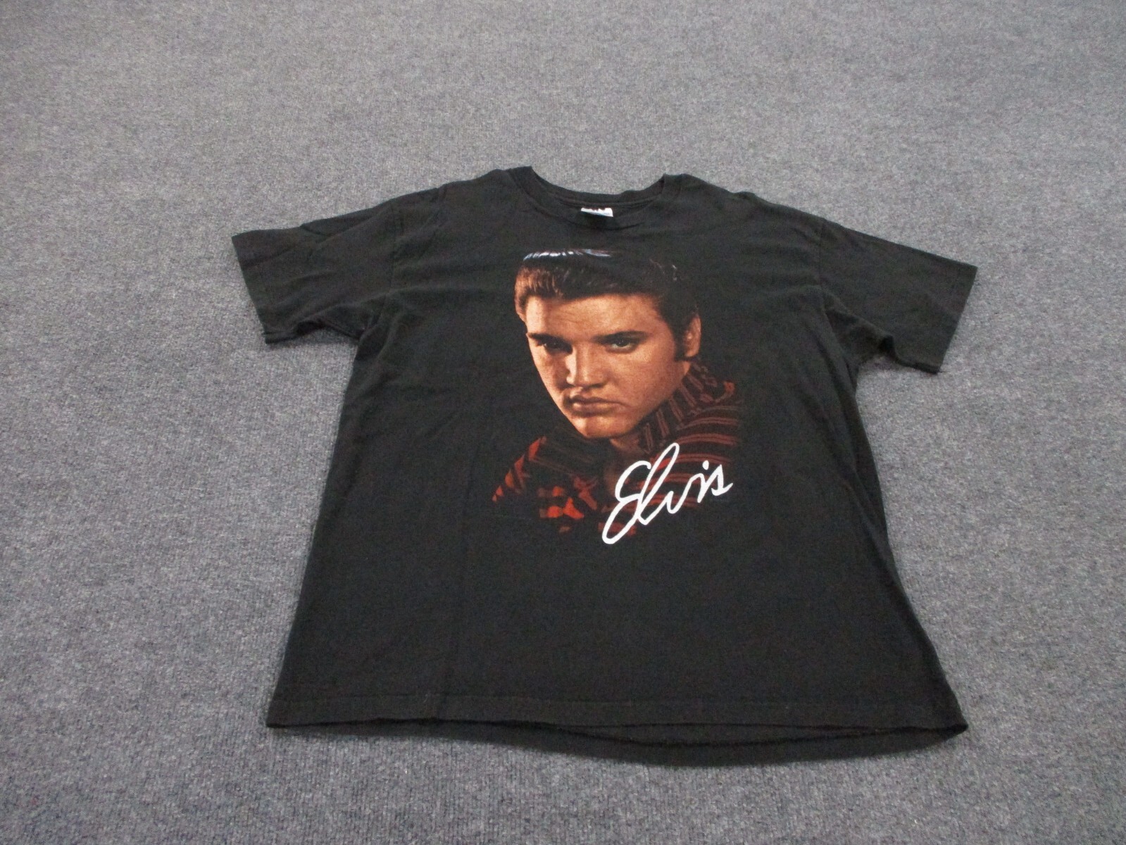 Vintage Elvis Presley Shirt Adult XL Black Graphic Single Stitch USA 90s Mens