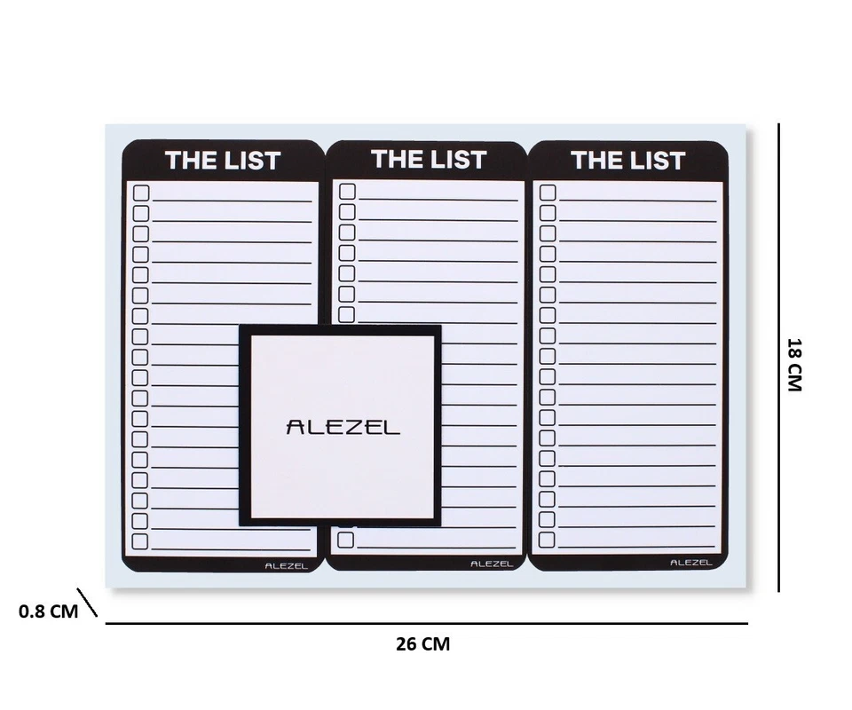 180 Sheets Magnetic Fridge To Do List Memo Notice 3 Year+ Supply 17cm x 8cm UK - Image 3 of 4