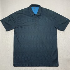 Nike Golf Polo Shirt Mens XL Fit Dry Blue Short Sleeve