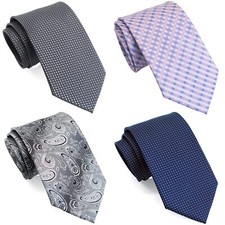 70 inch XXL Long Neckties Extra Long Ties for Big and Tall Men Blue Grey Purp...