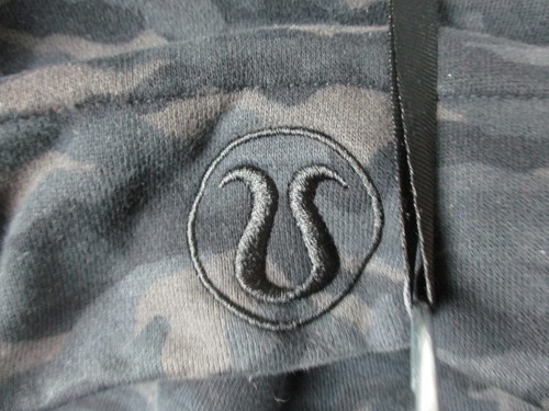 Lululemon Scuba Hoodie IV Womens 4 Black Gray Blue Camo Full Zip Logo Gym W4AFRS - Picture 3 of 16