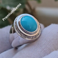 Clean Rare Turquoise Ring Nishapuri Feroza Natural Feroza Ring Shia Rings