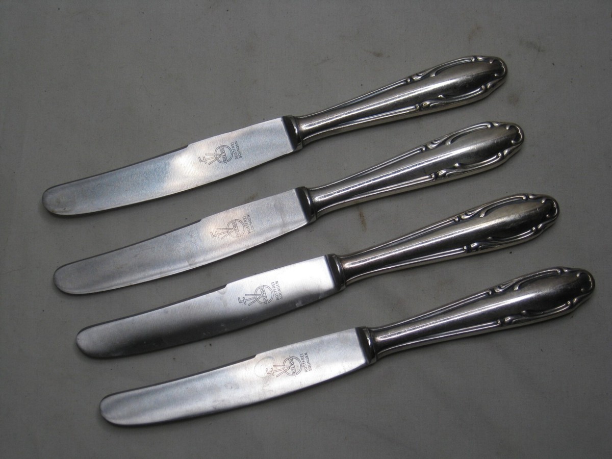 4 vintage FRITZ VOOS ROSTFREI SOLINGEN knives knife set FV