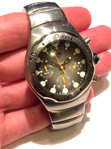 Vintage All Steel Ellesse 316L Chronograph Mens Sports Watch ft. Divers Bezel