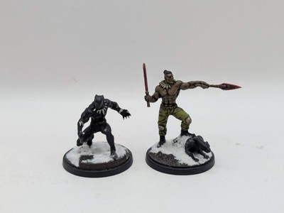 Marvel Crisis Protocol: Black Panther und Killmonger bemalt - nur Modelle (AI08