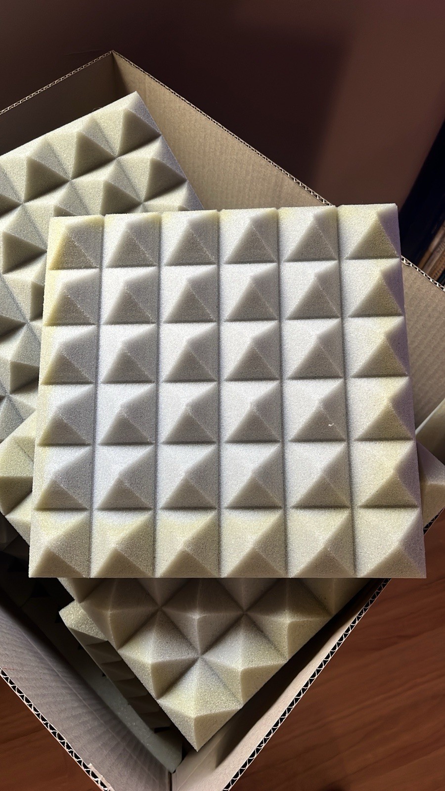 44 Pack Pyramid Foam Panels Sound Proofing Studio Acoustics & Stickers