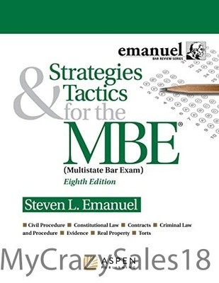 Strategies & Tactics for the MBE 第8版 Strategies and Tactics for the MBE (Emanuel Bar Review) 8th ed | eBay