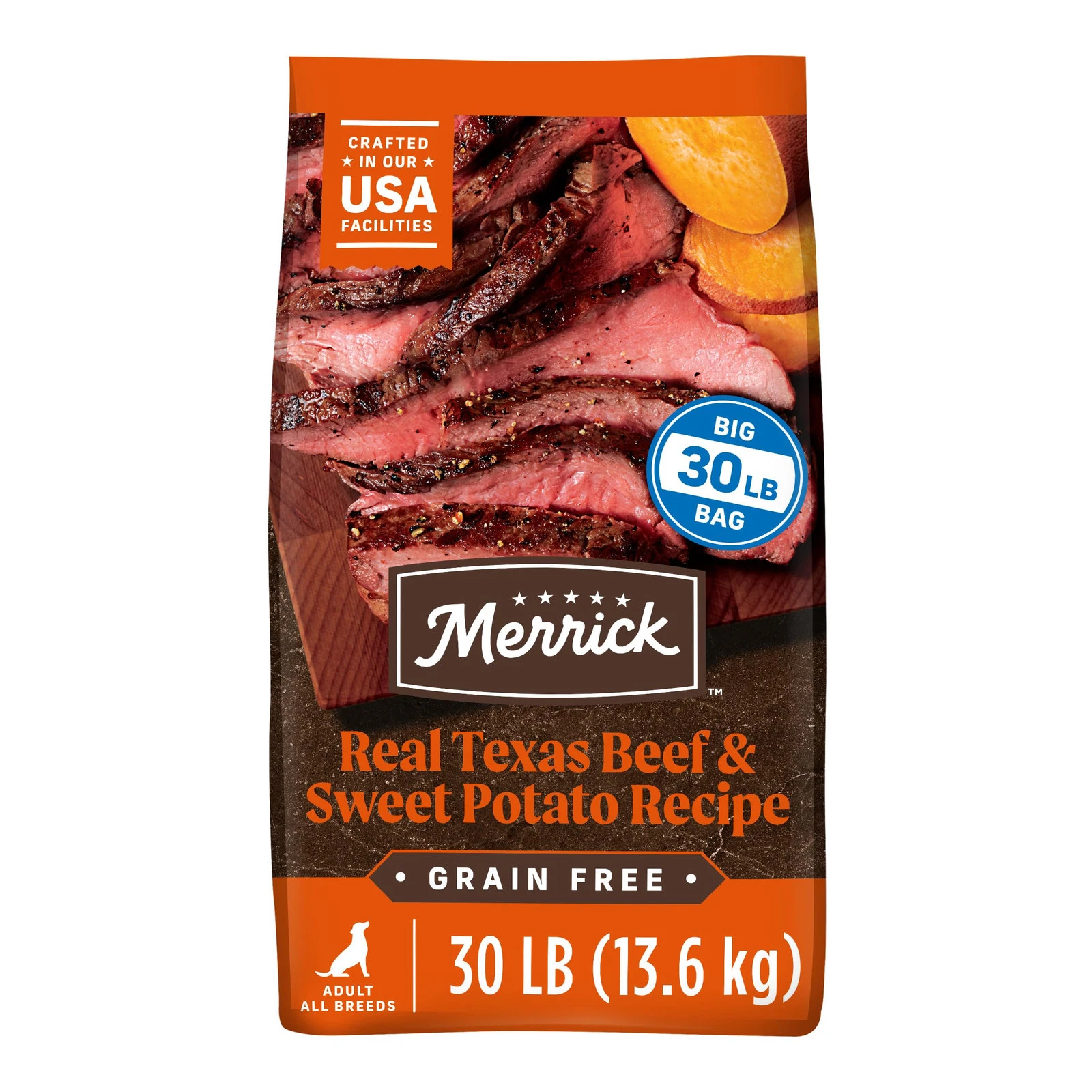 Merrick Grain Free Dry Dog Food Real Texas Beef Sweet Potato 1.88 lb Kibble