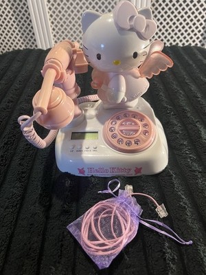 Hello Kitty Sanrio Kabelgebundenes Telefon Dreh Style Wählscheibentelefon Selten Retro Vintage