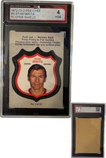 1972-73 O-Pee-Chee STAN MIKITA Chicago Blackhawks Player Shield Hockey KSA 4 VGE