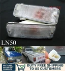 Clear Front Bumper Turn Signal Lights For 1983-1988 Toyota Hilux LN50 LN55 LN56