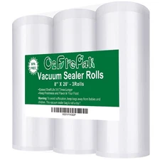 3 Pack 8"x20' Rolls Vacuum Sealer Bags Rolls with BPA Free,Heavy Duty Vacuum ...