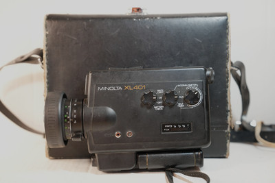 Minolta XL401 Super 8 Film Camera Film Tested (see video) with Case
