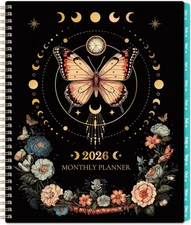Monthly Planner 2026 Twin-Wire Organizer 18M Calendar with Tabs 9x11