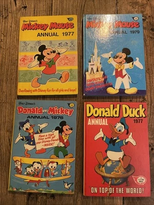 Vintage Disney's Annuals Mickey Mouse & Donald Duck Bundle - Not Price Clipped - Image 1 of 4
