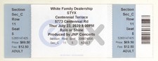 Styx 7/23/20 Sylvania OH Centennial Terrace Cancelled Concert Ticket! Toledo