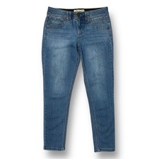 Democracy Ab Technology Women's 6 Blue Mid Rise Skinny Jeans Stretch Denim