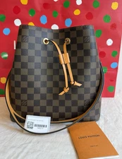 Louis Vuitton Damier Ebene Neonoe MM Safran