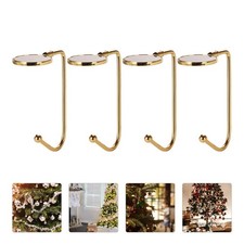 4 Pcs Metal Fireplace Stocking Holder Wall Mounted Christmas Mantel Hooks Hanger