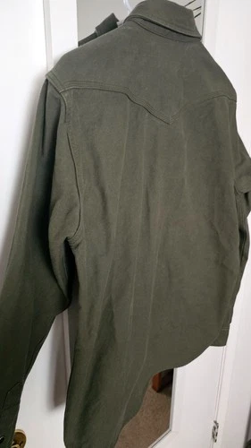 Iron Heart 13 oz Military Serge Snap Shirt size large image 7