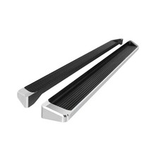 Running Board 6In Aluminum Silver Pair Iboards Mounting Brackets Kit SUV 2Pcs