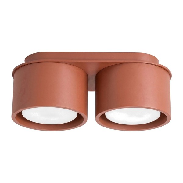 Deckenlampe Aluminium Ockerrot GX53 L:21 Cm 2-Flammig Deckenleuchte Schlafzimmer-image