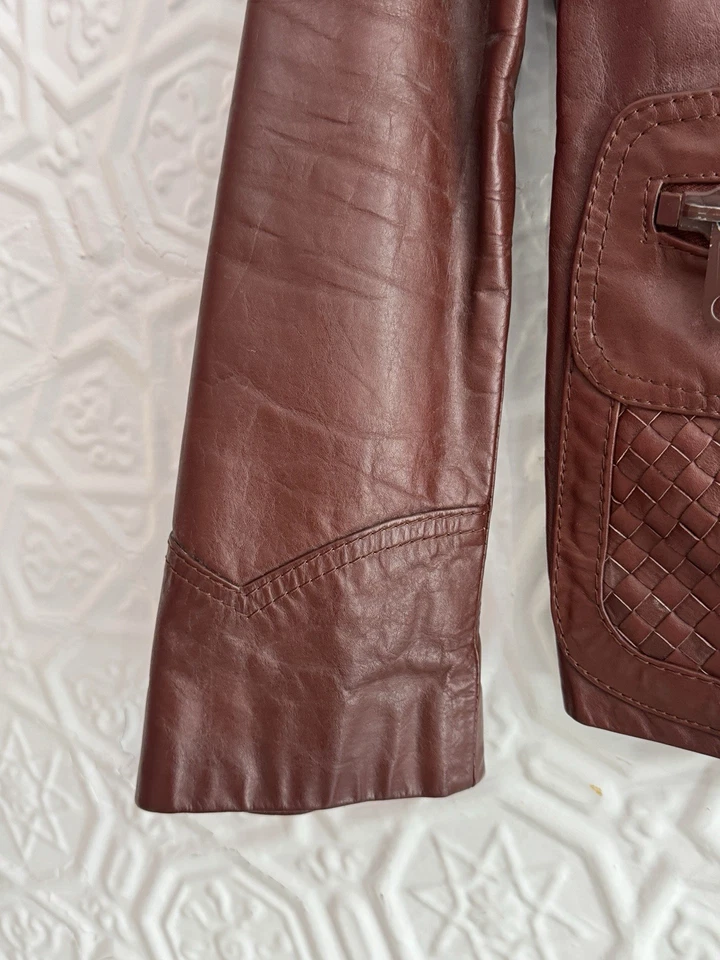 Vintage Men’s Leather Jacket El Toro Bravo Brown 1970s Bomber European Fit-38 - Image 3 of 4