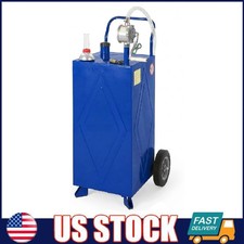 30 Gallon Gas Caddy Portable Fuel Fluid Diesel Transfer Storage Tank with Wheels