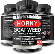 Super Strength 1590Mg Horny Goat Weed 120 Capsules with Maca Arginine Ginseng