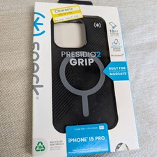 Speck Presidio2 Grip Case iPhone 15 Pro Black NWT MagSafe 13ft Drop Protection