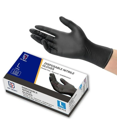 #ad Disposable Nitrile Exam Gloves 5 Mil Black Powder Free Heavy Duty Clean Glove $7.69