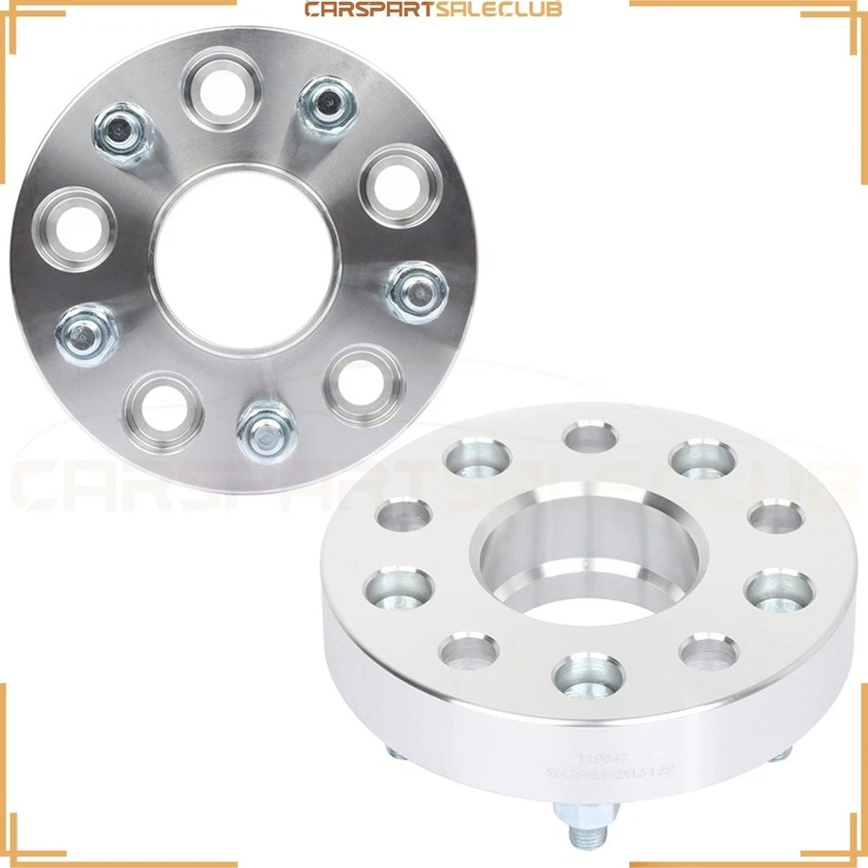 2 Pcs 1.25" 5x4.75 12x1.5 Studs Wheel Spacers For Buick LaCrosse 2.4L 2010-2016 Foto 2 de 4