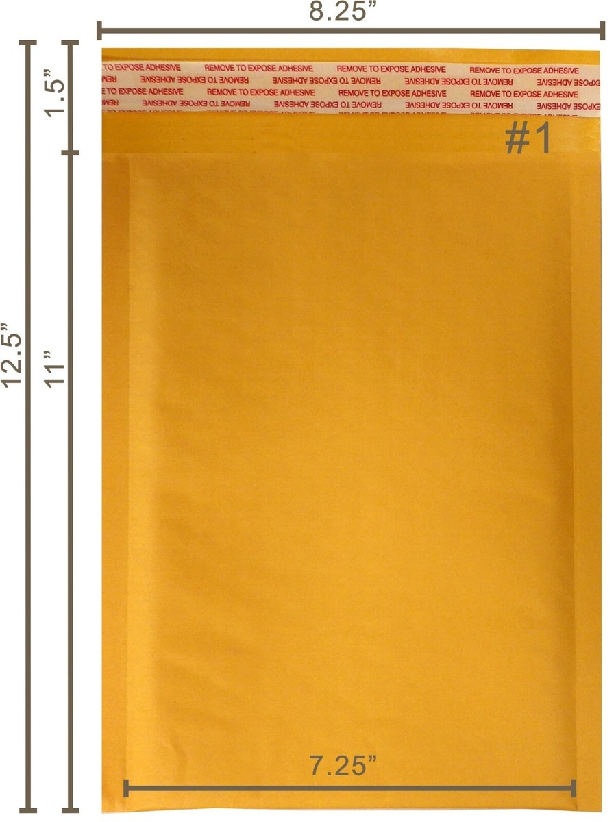 200 Count #1 Poly Bubble Mailers - 7.25x11 Inch Padded Envelopes For Shipping & Mailing