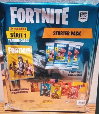 Starter Pack Fortnite Livro Ilustrado + 40 Envelopes 200 Fig