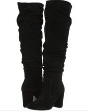 Steve Madden Sagan Boots black Suede Leather Upper sz 9.5 m new
