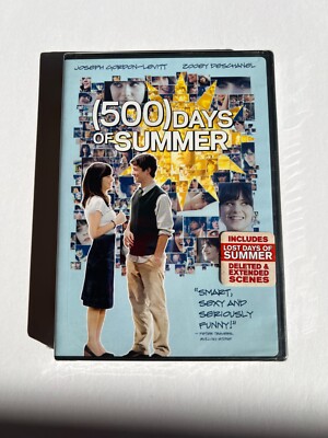 (500) Days of Summer (DVD, 2009, Joseph Gordon-Lenitt, Zooey Deschanel) NEW