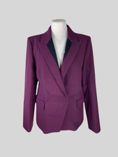 Amanda Wakeley Burgundy Jacket Size Uk16/us12
