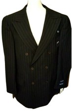 Nautica Mens Black Stripe 3-Button Blazer Sports Coat Jacket NEW Size 42R