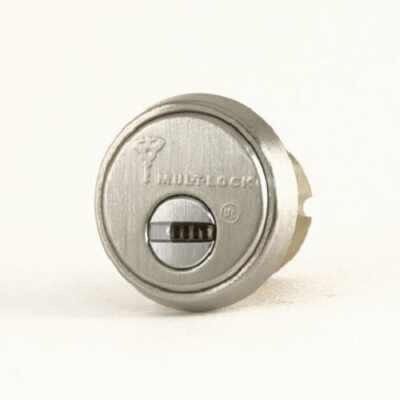 Mul-T-Lock Satin Chrome Solid 1'' Mortise Cylinder INTERACTIVE + 206 KEYWAY KA