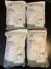 400 Count 4 Packs of 100 Motif Medical Single Use Breastmilk Storage Bags 8oz