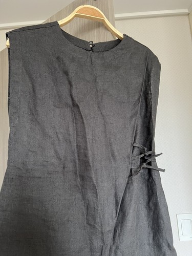 Zara kids Girls size 13-14 100% linen gray jumpsuit overalls - Picture 3 of 10