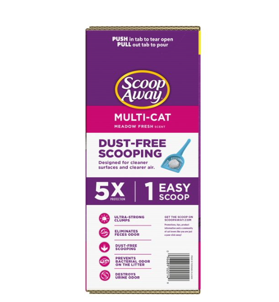 Scoop Away MultiCat Clumping Cat Litter, Scented, 25 lbs 3 pack eBay
