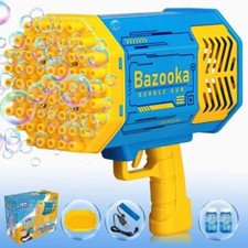 69 Holes Bubble Gun Bazooka Bubble Machine Bubble Launcher With Colorful Lights
