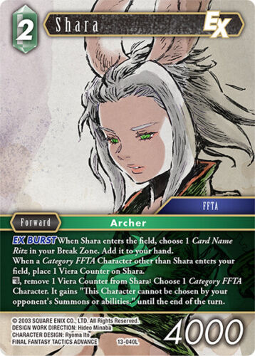 Shara EX - 13-040L - Art Complet - Feuille COMME NEUF FF TCG Opus XIII : Rayonnement Cristal - Photo 1/1