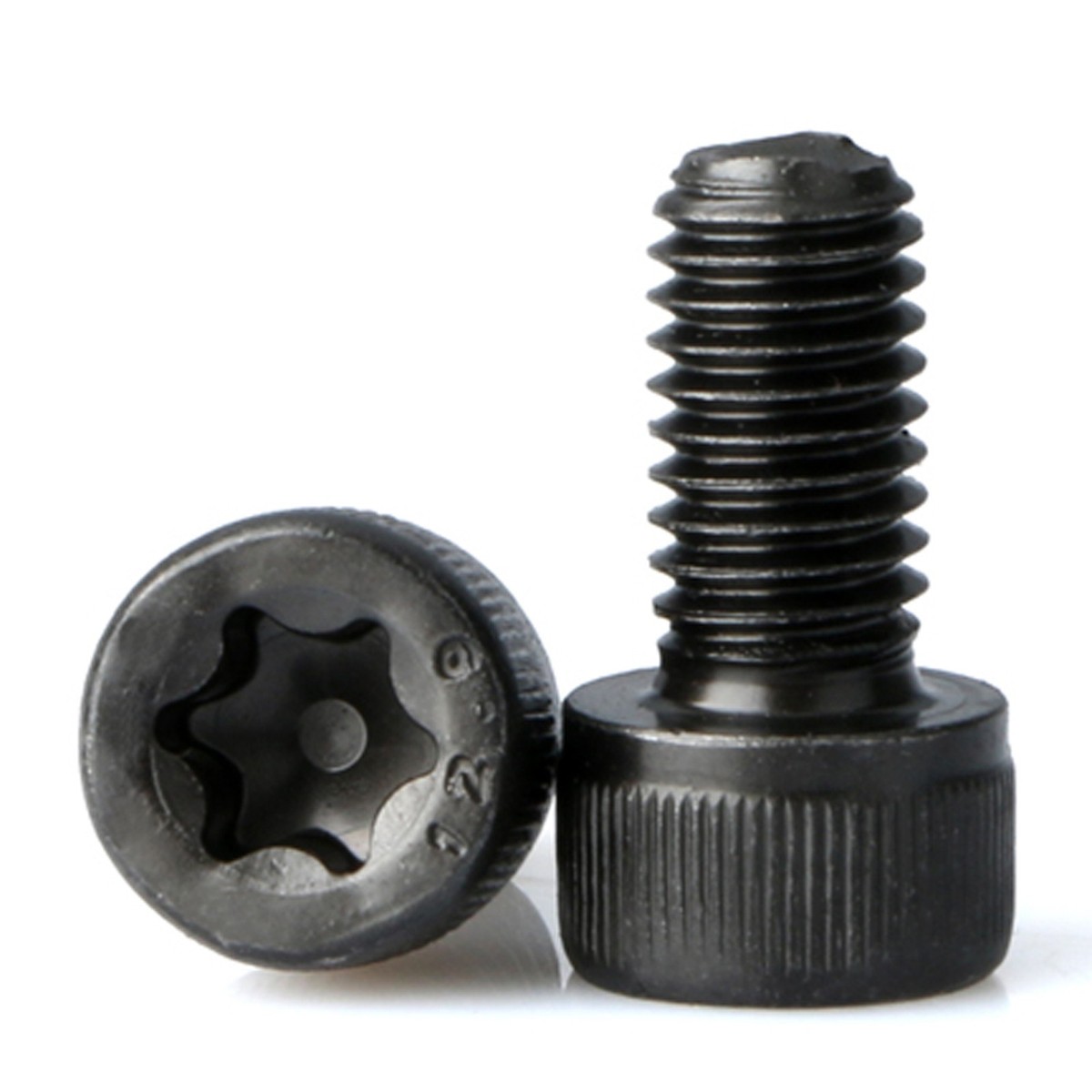 Viti a testa torx con esagono in acciaio nero grado 12.9 M3 M4 M5 M6 M8 M10 M12 Vite a testa di sicurezza a sei lobi(20mm,M12(2Pcs