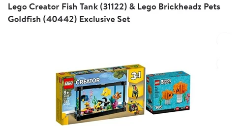 lego creator fish tank 31122 Brickheadz Pets Goldfish (40442) Exclusive Set