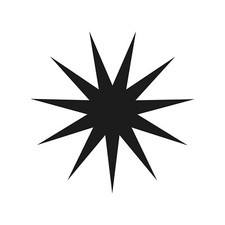 11 Point star Vinyl Decal Pointy star shape symbol Sticker
